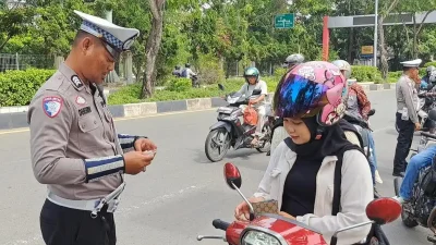 Puluhan Pengendara Kena Tilang